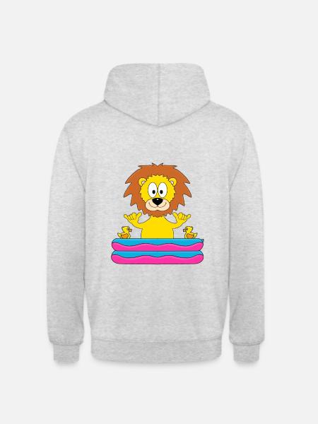 LÖWE - POOL - PLANSCHBECKEN - SHAKA - Unisex Hoodie - Hellgrau meliert