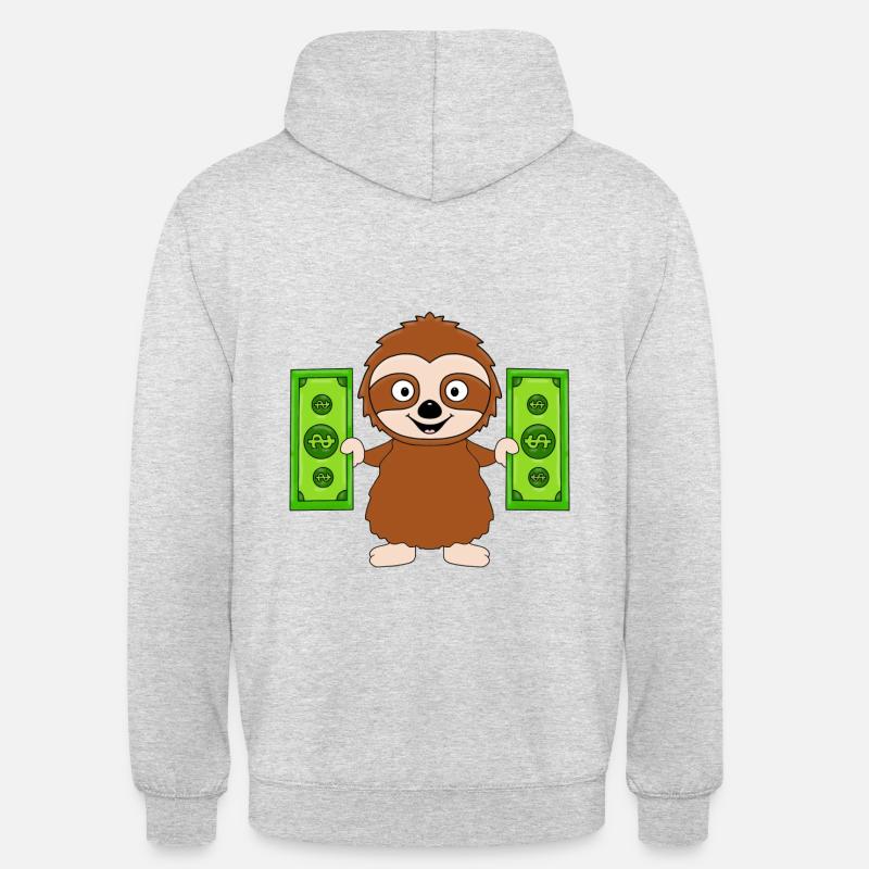 FAULTIER - GELD - TIER - TIERISCH - Unisex Hoodie - Hellgrau meliert