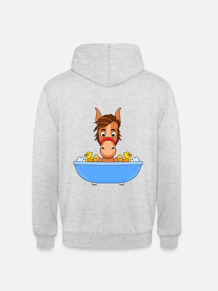 PFERD - PONY - BADEWANNE - Unisex Hoodie - Hellgrau meliert