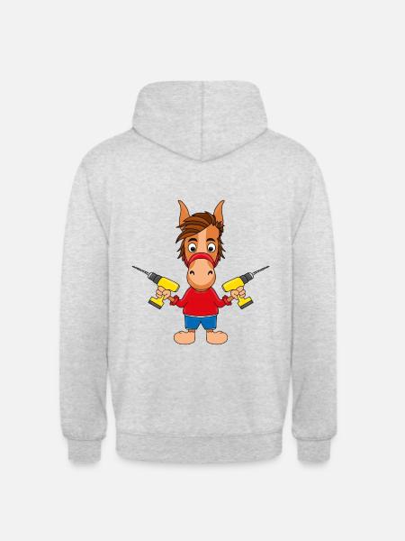 PFERD - HANDWERKER - Unisex Hoodie - Hellgrau meliert