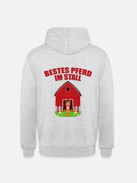 BESTES PFERD IM STALL - Unisex Hoodie - Hellgrau meliert