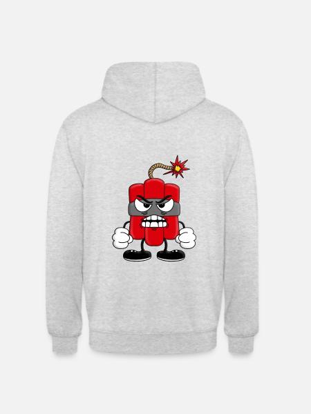 TNT - DYNAMIT - Unisex Hoodie - Hellgrau meliert