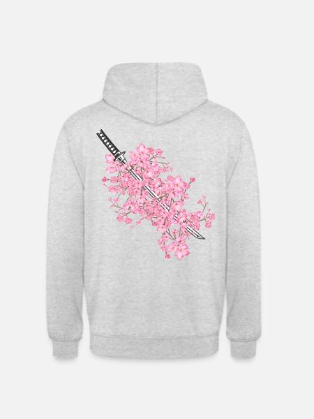 Katana Japan - Unisex Hoodie - Hellgrau meliert
