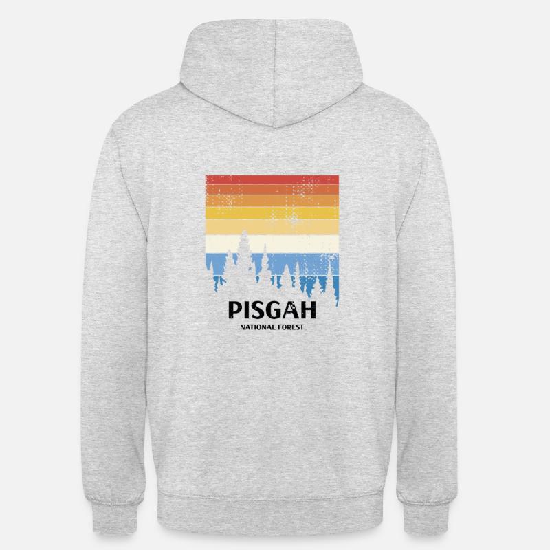 Forêt nationale de Pisgah - Sweat-shirt à capuche unisexe - gris clair chiné