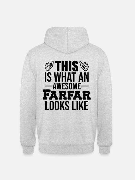 Present till farfar Världens bästa morfar - Luvtröja unisex - ljusgråmelerad