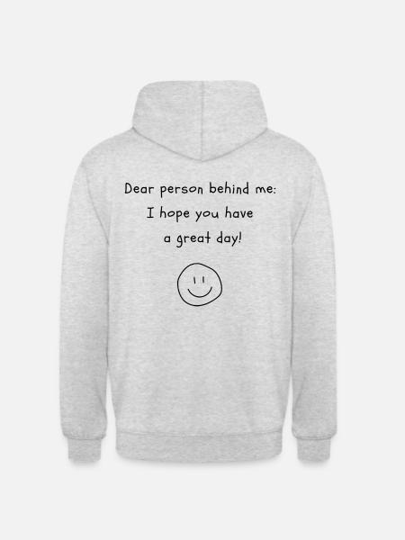 Person behind me - Unisex Hoodie - Hellgrau meliert