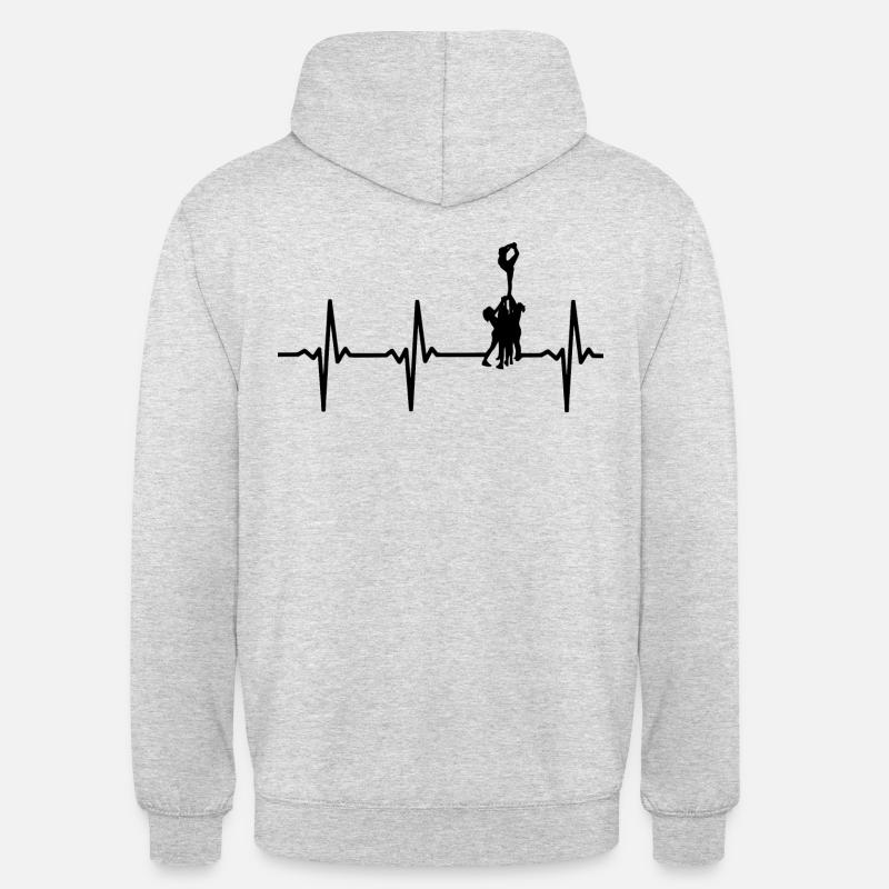 Cheerleading herzfrequenz - Unisex Hoodie - Hellgrau meliert