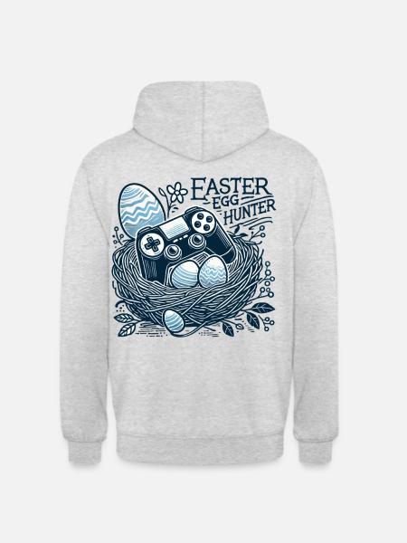 Oster Eierjäger Gaming Controller Nest - Unisex Hoodie - Hellgrau meliert