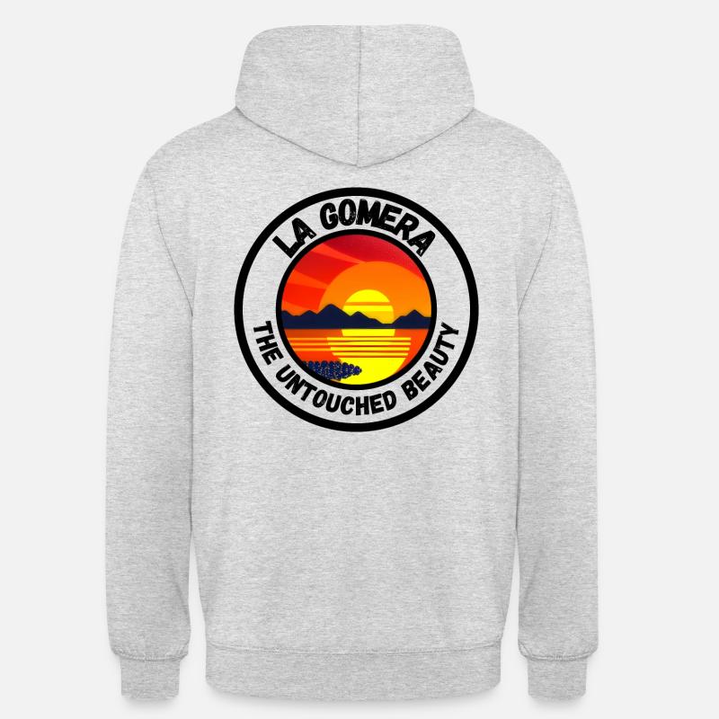 La Gomera - La beauté intacte - Sweat-shirt à capuche unisexe - gris clair chiné