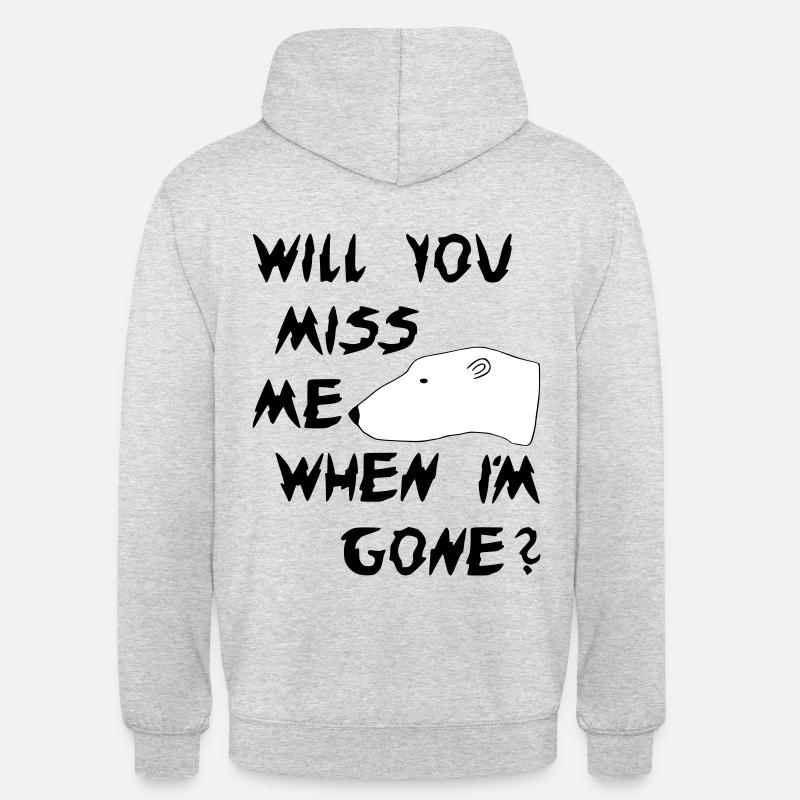 Eisbär - Polar Bear - Unisex Hoodie - Hellgrau meliert