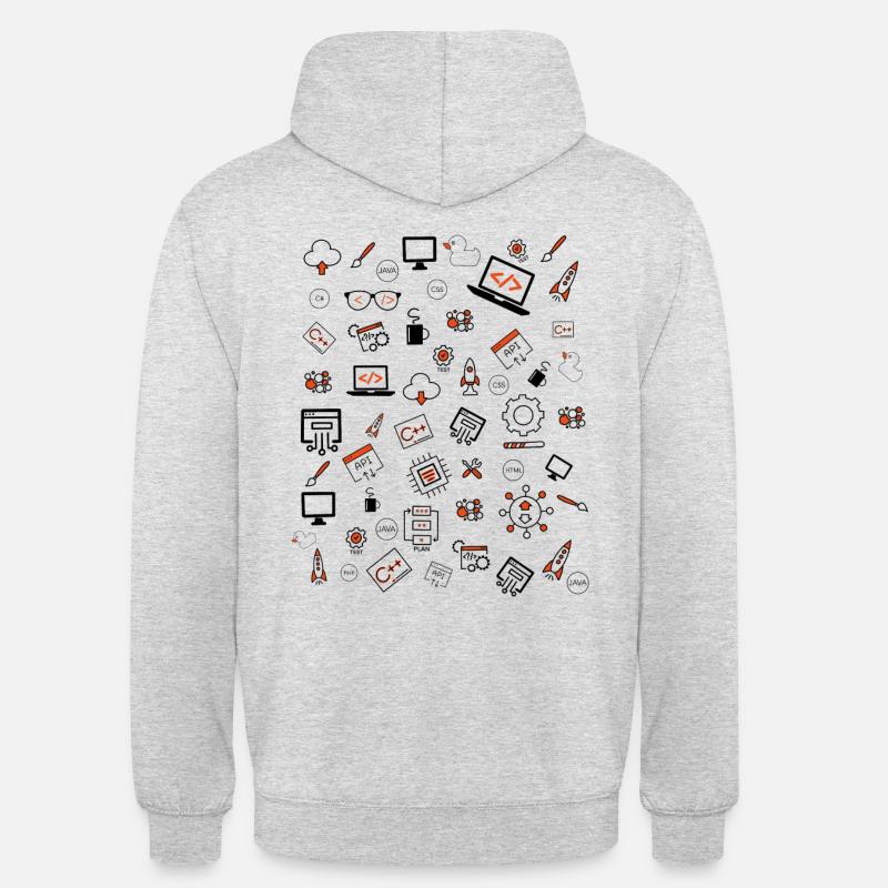 Programmierung von Java-Entwicklern - Unisex Hoodie - Hellgrau meliert