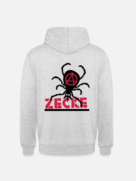Zecke - Unisex Hoodie - Hellgrau meliert