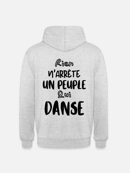 Rien n'arrête - Sweat-shirt à capuche unisexe - gris clair chiné