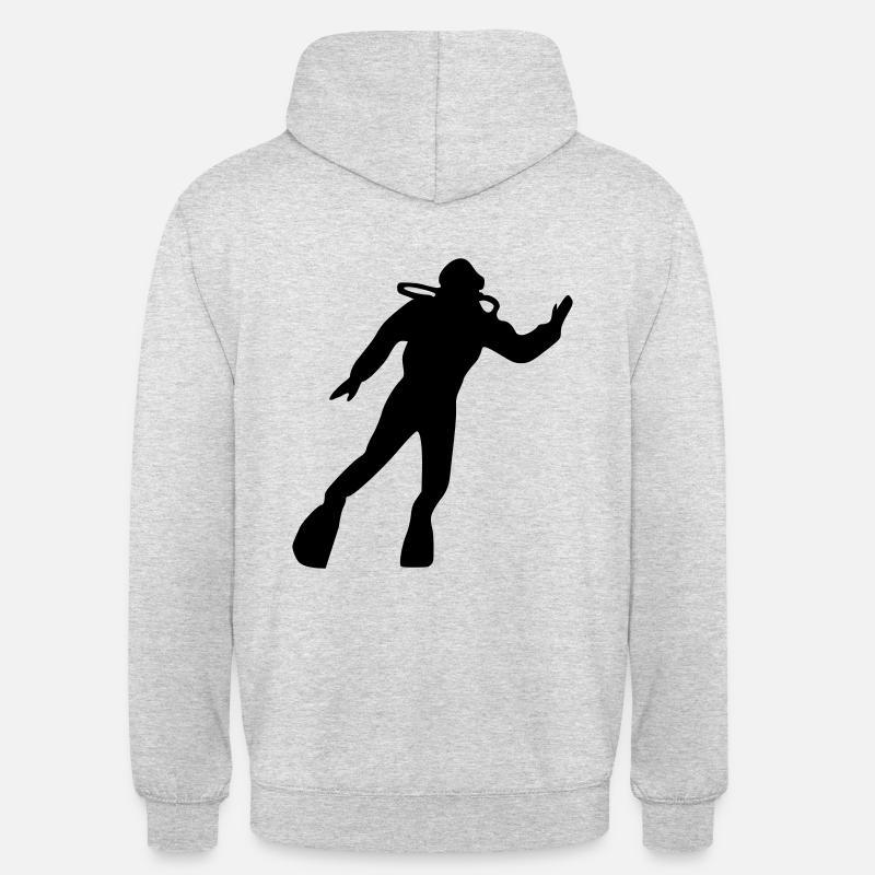 Plongée - Sweat-shirt à capuche unisexe - gris clair chiné