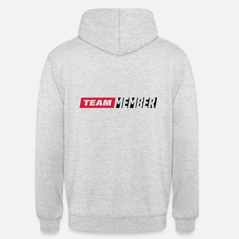 Membre de l'équipe - Sweat-shirt à capuche unisexe - gris clair chiné
