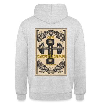 Gymnase Gentleman - Sweat-shirt à capuche unisexe - gris clair chiné - Dos - Michal (187cm)