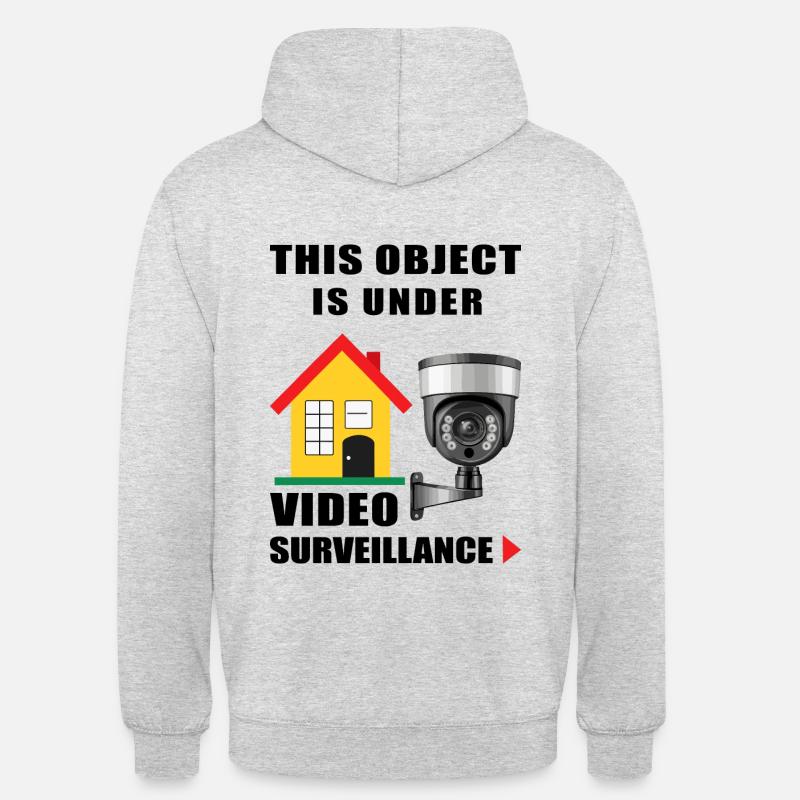 Surveillance d’objets - Sweat-shirt à capuche unisexe - gris clair chiné