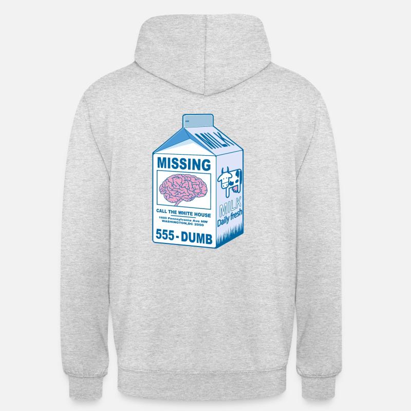Missing : 's brain - Cerveau de  perdu - Sweat-shirt à capuche unisexe - gris clair chiné