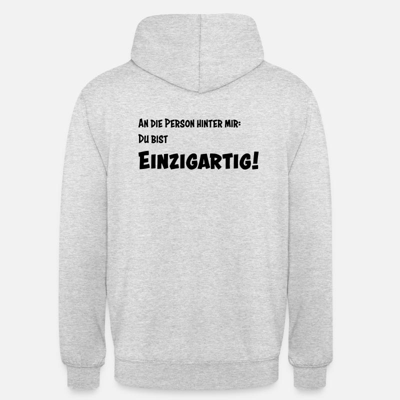 Einzigartig - Unisex Hoodie - Hellgrau meliert