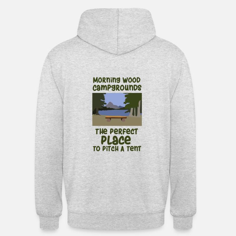 Camping slogan camping - Sweat-shirt à capuche unisexe - gris clair chiné