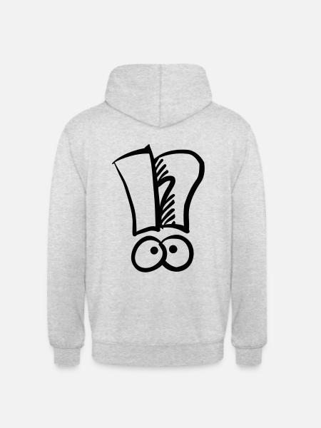 Exclamation mark question mark - Unisex Hoodie - light heather grey