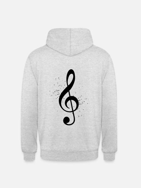 Clef music icon gift - Unisex Hoodie - light heather grey