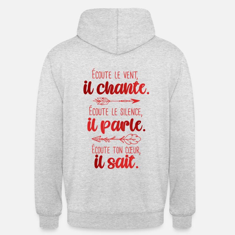 PROVERBE - Sweat-shirt à capuche unisexe - gris clair chiné