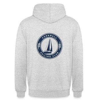 Cornwall Segeln - Unisex Hoodie - Hellgrau meliert - Hinten - Michal (187cm)