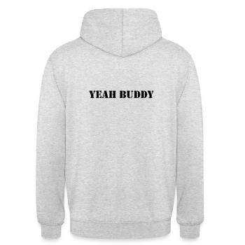 Ronnie Coleman Yeah Buddy - Unisex Hoodie - light heather grey - Back - Michal (187cm)