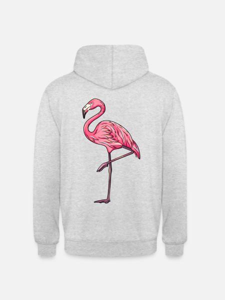 Flamant - Sweat-shirt à capuche unisexe - gris clair chiné