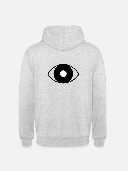 I SEE U - Sweat-shirt à capuche unisexe - gris clair chiné