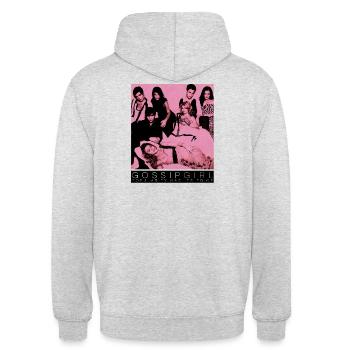 Gossip Girl Ikonisches Bild Mit Hauptcharateren - Unisex Hoodie - Hellgrau meliert - Hinten - Michal (187cm)
