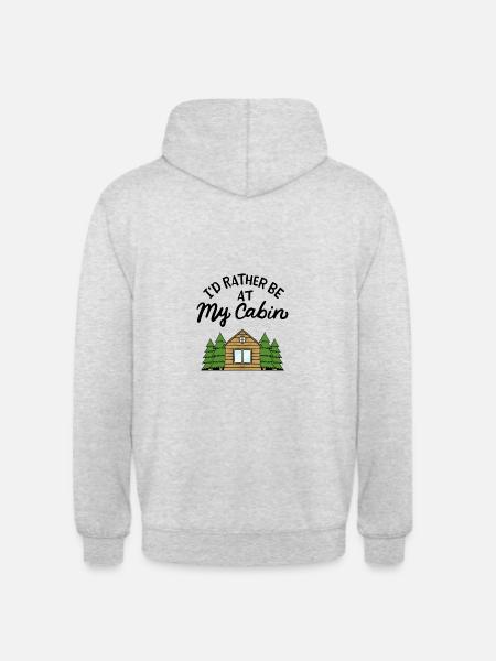 Camping Cabin Forest - Unisex Hoodie - light heather grey