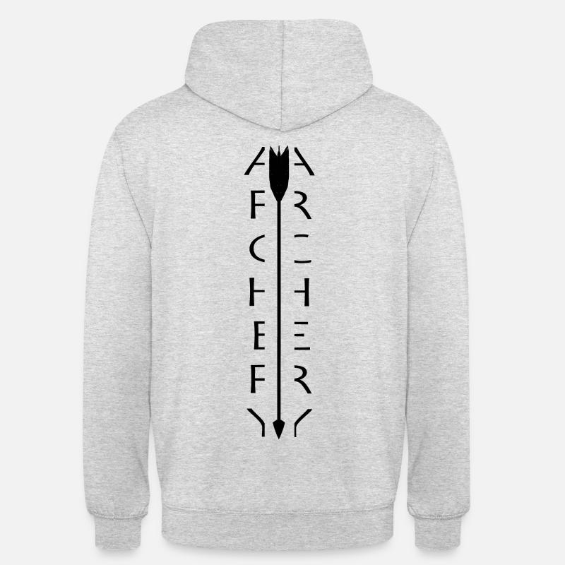 Tir à l'arc Tir à l'arc Flèche Bow - Sweat-shirt à capuche unisexe - gris clair chiné
