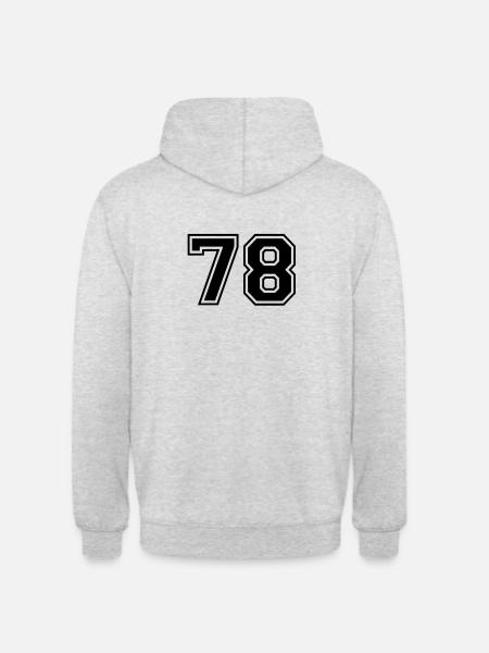 78 - Unisex Hoodie - Hellgrau meliert