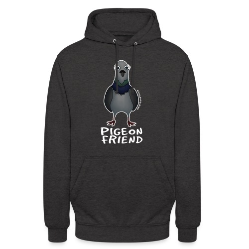 Amy's 'Pigeon Friend' design (white txt) - Unisex Hoodie