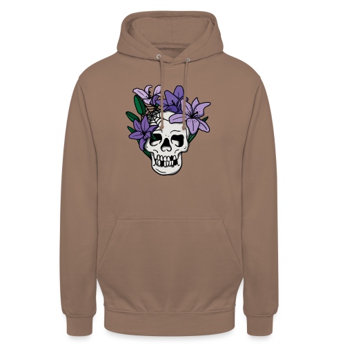 Skull With Flowers - Unisex Hoodie