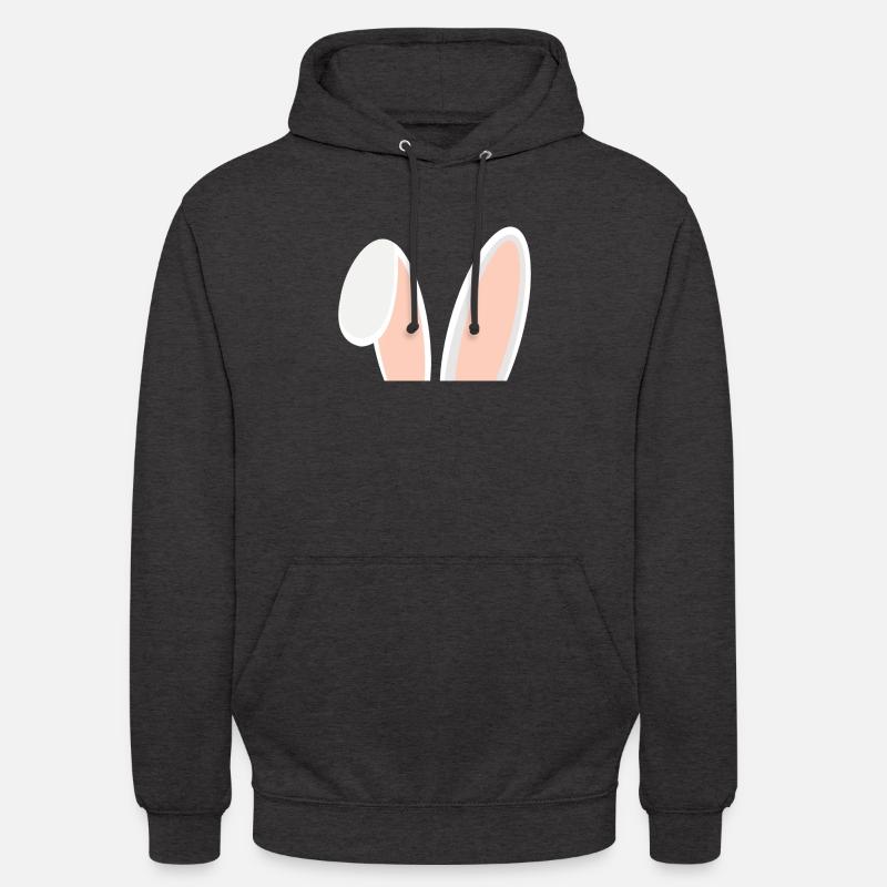 Oreilles de lapin - Sweat-shirt à capuche unisexe - charbon