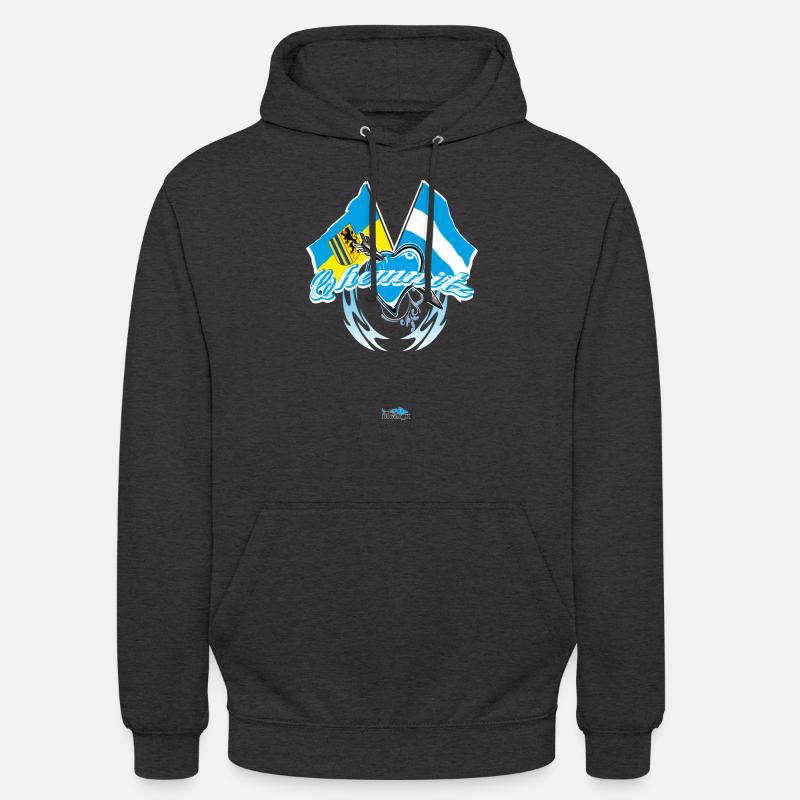 Afficher le drapeau - Chemnitz - Sweat-shirt à capuche unisexe - charbon