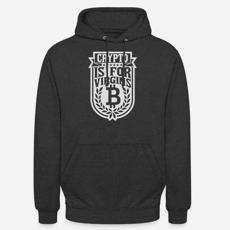 Crypto est pour les vierges - Sweat-shirt à capuche unisexe - charbon