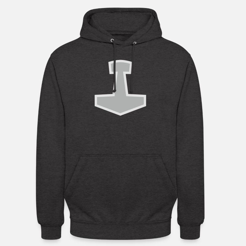 Mjölnir - Sweat-shirt à capuche unisexe - charbon