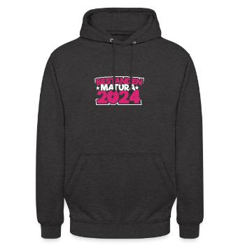 Matura 2024 Maturareise Maturafeier Maturant - Unisex Hoodie - Anthrazit - Vorne - Alina (178cm) & Michal (187cm)