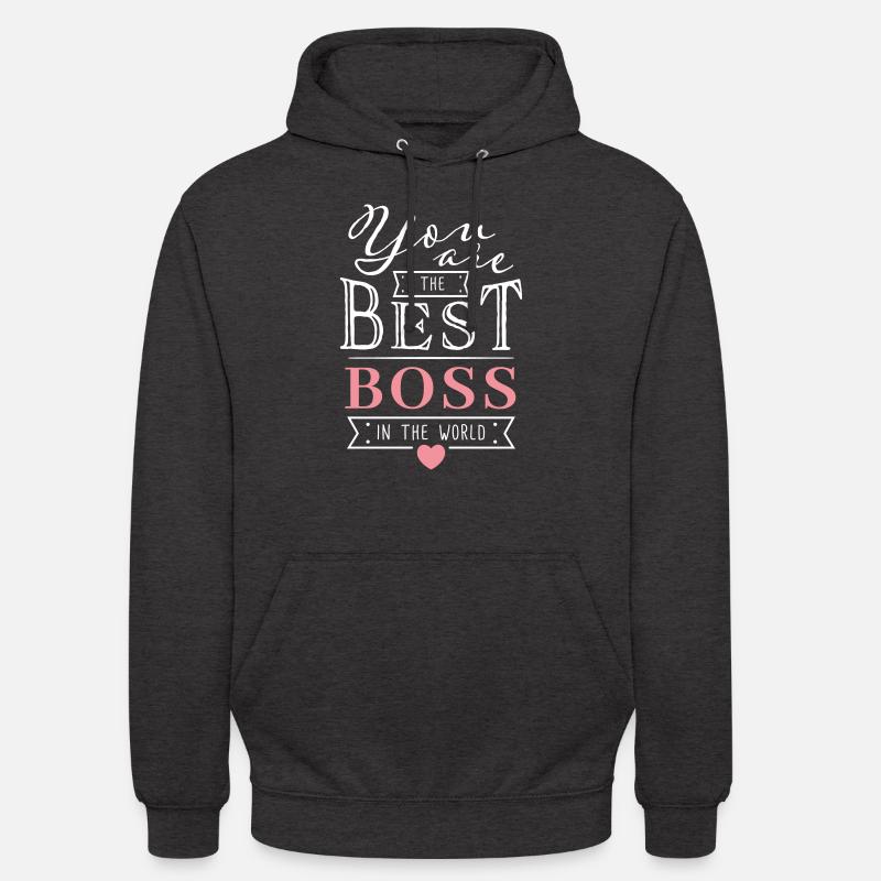 Best Boss Beste Chefin bester Chef Geschenkidee - Hættetrøje unisex - charcoal