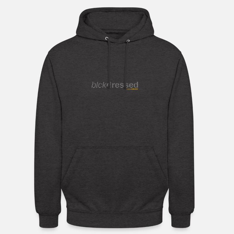 texte blckdressed dans la conception de texte - Sweat-shirt à capuche unisexe - charbon