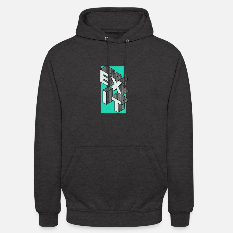 Exit - take the exit - Unisex Hoodie - charcoal grey