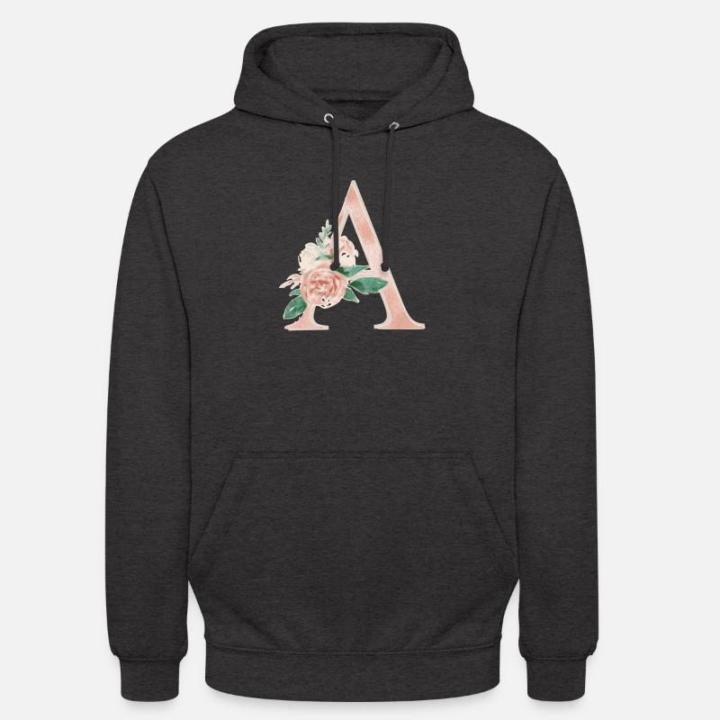 Buchstabe A - Initiale - Unisex Hoodie - Anthrazit