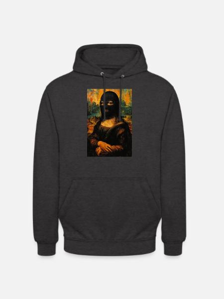 Mona Lisa Graffiti - Unisex Hoodie - Anthrazit