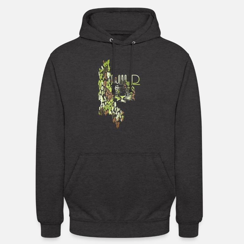 wildkatze,gold,graffiti,leomuster,leopard - Unisex Hoodie - Anthrazit