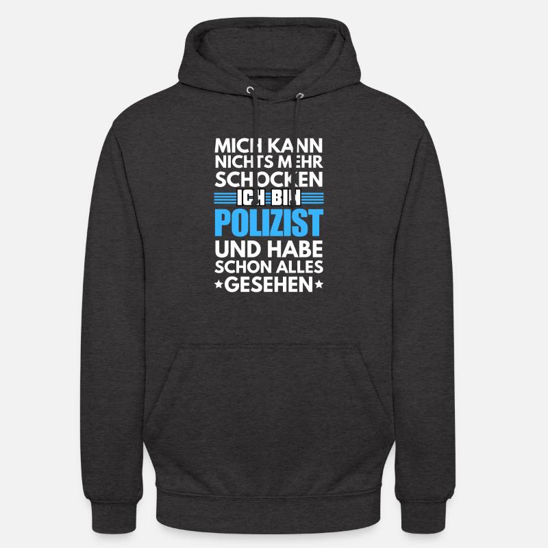 Policier non choquant - Sweat-shirt à capuche unisexe - charbon