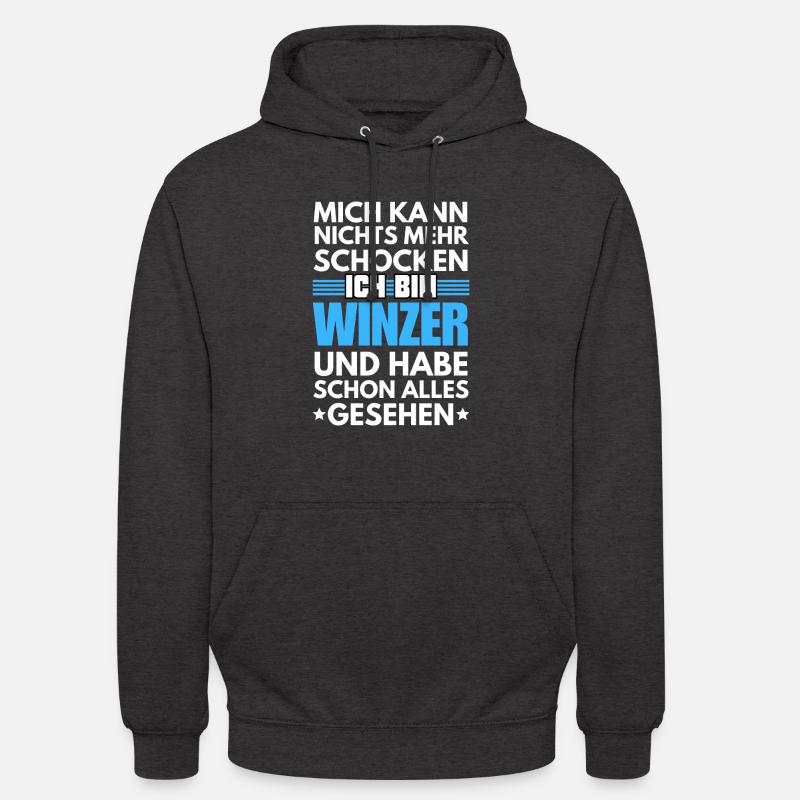 Vigneron non choquable - Sweat-shirt à capuche unisexe - charbon